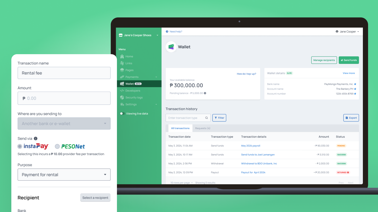 Wallets Dashboard